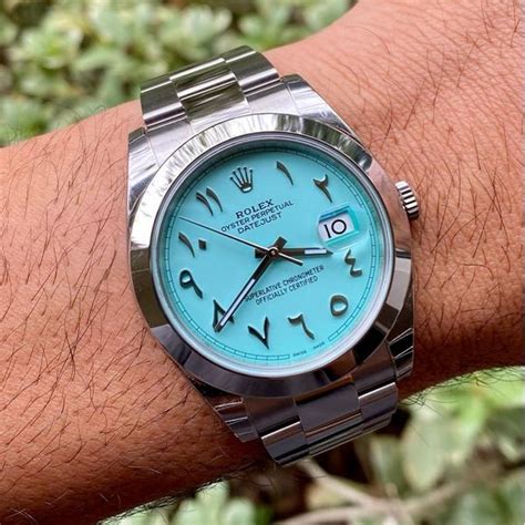 rolex tiffany blue arabic dial|rolex tiffany blue face.